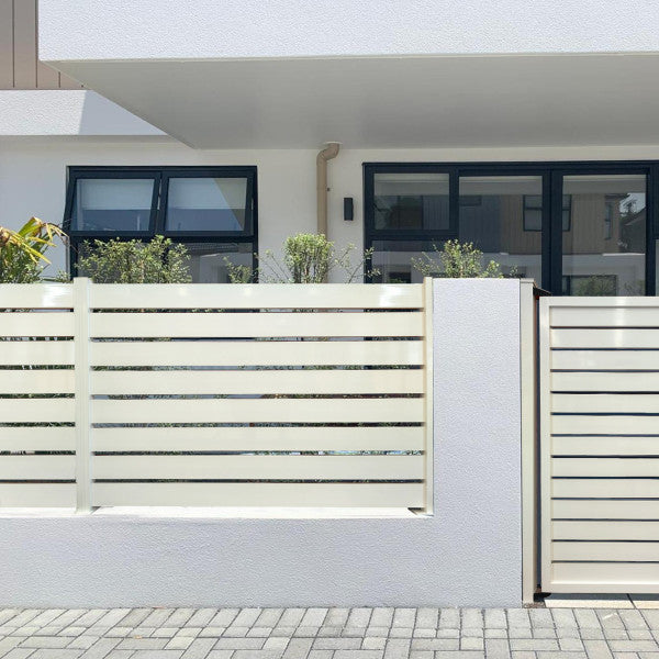 Clôture Miami L'Arcolaio Set 4 Lames Blanches Brillant Extérieur