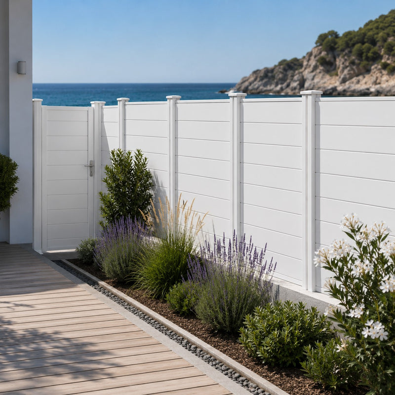 Clôture L'Arcolaio Ami Poteau Double H.146cm Blanc Brillant