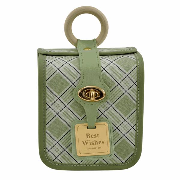 L'Arcolaio Bauletto Quadrato Piccolo Vintage Green 13,3x13,3x15 cm