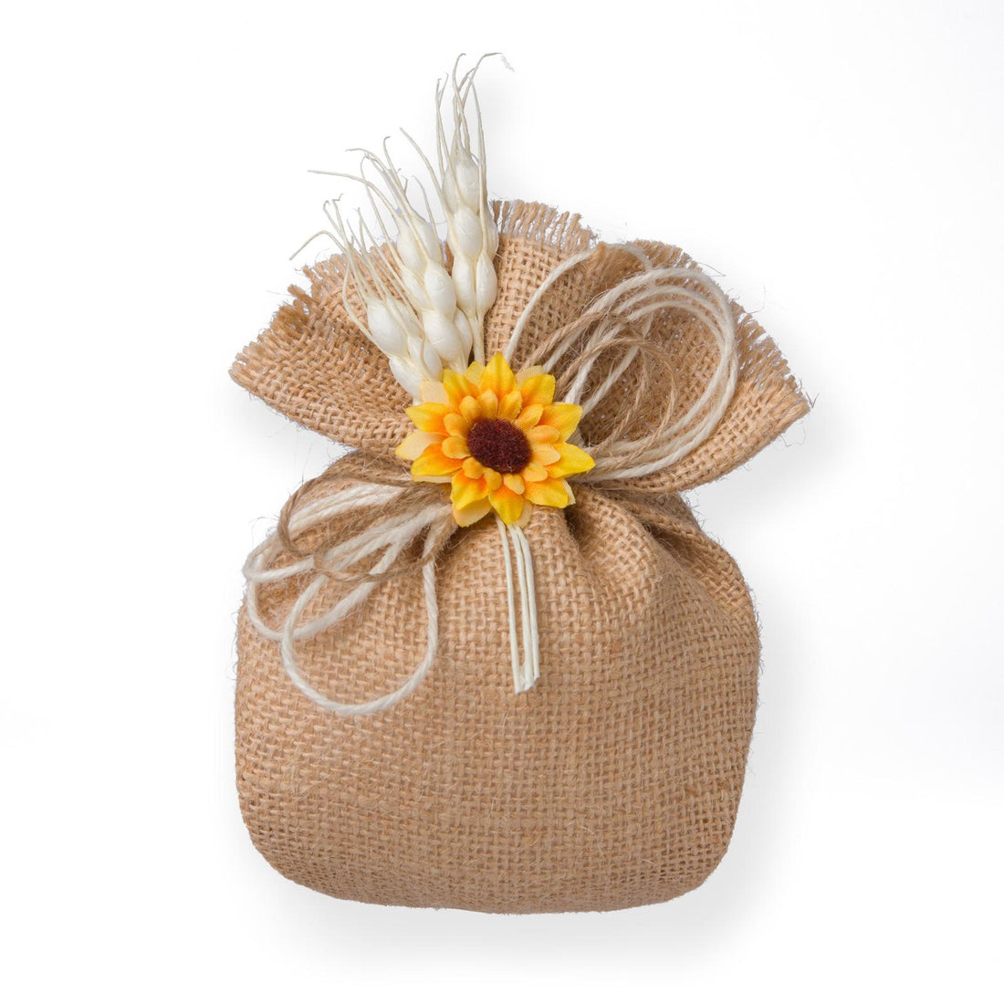 Creazioni per Enzo Sachet Toile de Jute Naturelle 14x12 cm Lot de 10 pièces