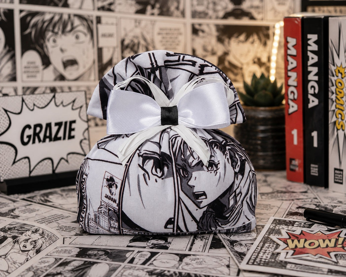 Créations pour Enzo Sachet Bombonnière Porte-Dragées Comics Anime Flipper 13x14 cm Cf 10 pz