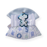 Créations pour Enzo Sachet Bonbonnière Bébé Petite Lettre Bleu Ciel 14x13 cm Porte-dragées Boîte 10 pz