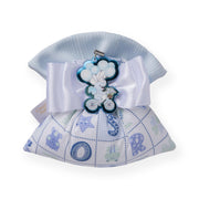 Créations pour Enzo Sachet Bonbonnière Baby Letterina Céleste 11x9 cm Porte-Dragées Lot 10 pcs