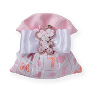 Créations pour Enzo Sachet Bombonière Bébé Lettre Rose 14x13 cm Porte-confettis Conf. 10 pcs