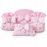 Créations pour Enzo Sachet Bombonière Bébé Lettre Rose 14x13 cm Porte-confettis Conf. 10 pcs