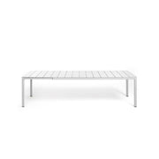 Table Nardi Rio en aluminium 210 extensible rectangulaire 210/280 x 100 cm H 75 cm blanche