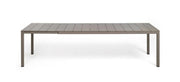 Table Nardi Rio en aluminium 210 extensible rectangulaire 210/280 x 100 cm H 75 cm Gris tourterelle