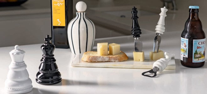 Bouteille d'huile Cupido&Co. 400 ml Ø 95 mm H 165 mm Blanc Noir avec boîte