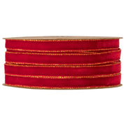 Piovaccari Ruban Velvet Dream Rouge 9 mm x 20 m – Ruban en Velours Décoratif pour Nœuds, Emballages Cadeaux, Décors de Noël et Loisirs Créatifs