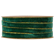Piovaccari Ruban Velvet Dream Vert 9 mm x 20 m – Ruban en Velours Décoratif pour Nœuds, Emballages Cadeaux, Décors de Noël et Bricolage