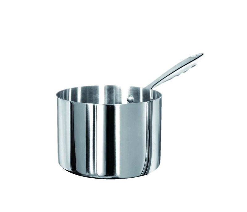 AGNELLI Faitout haut Aluinox 3Ply 1 Anse Inox Poli 20x14 Cm