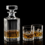 RCR Cristalleria Italiana Timeless - Bouteille carrée avec bouchon carré en verre