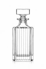 RCR Cristalleria Italiana Timeless - Bouteille carrée avec bouchon carré en verre