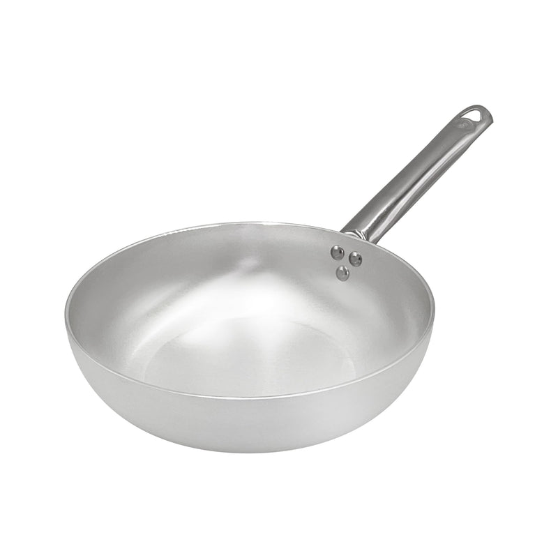 AGNELLI Sauteuse évasée haute Aluminium avec 1 queue Inox D 32 Cm