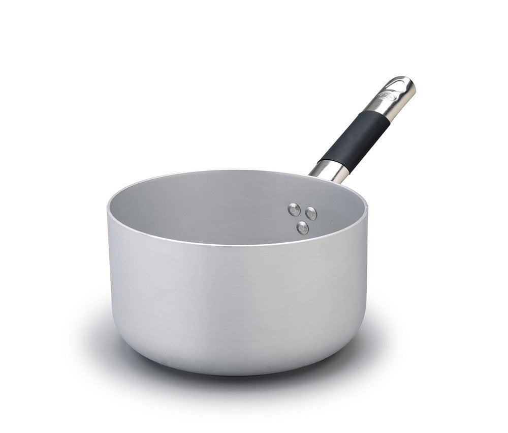 AGNELLI Casserole haute avec anse en aluminium 3 mm, fond induction D 16 cm