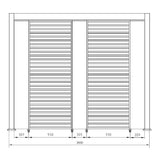 Panneau Vertical Pergola Ocean Bizzotto 232,45 x 30,9 cm Blanc