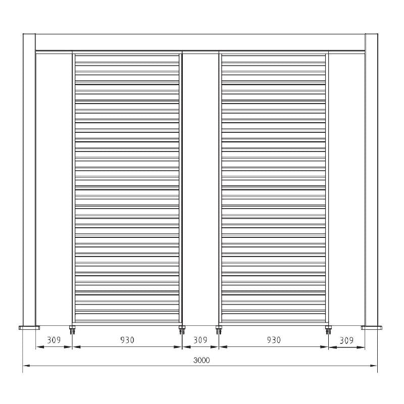 Panneau Vertical Pergola Ocean Bizzotto 232,45 x 30,9 cm Blanc