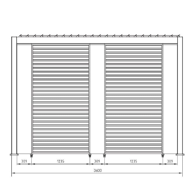 Panneau Vertical Pergola Ocean Bizzotto 232,45 x 30,9 cm Blanc