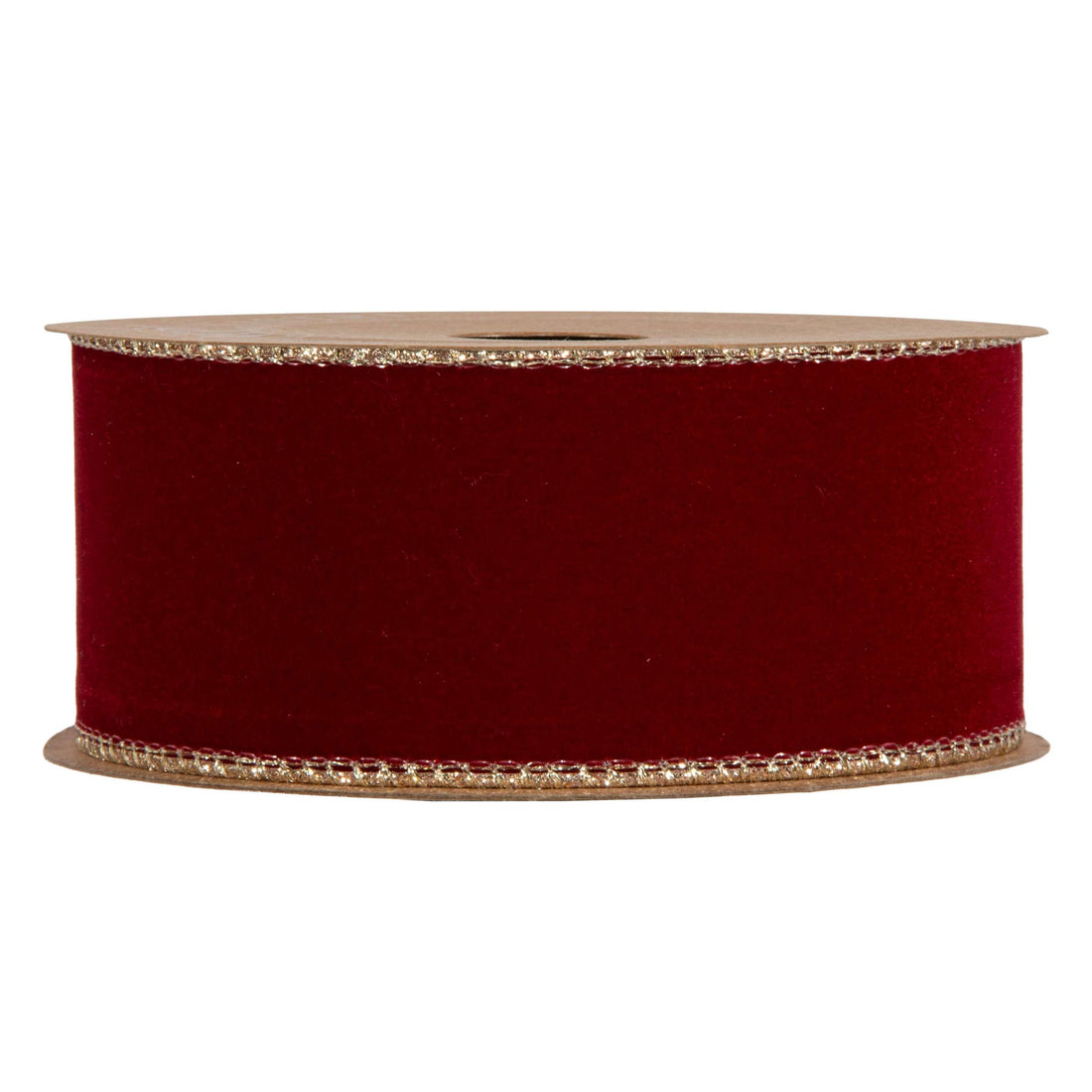 Piovaccari Ruban Double Sides Velvet & Glitter Rouge Foncé 40 mm x 10 m – Ruban de Noël en Velours et Paillettes pour Sapin de Noël, Nœuds et Emballages Cadeaux
