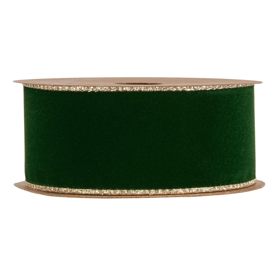 Piovaccari Ruban Double Sides Velvet & Glitter Vert Foncé 40 mm x 10 m – Ruban de Noël en Velours et Paillettes pour Sapin de Noël, Nœuds et Emballages Cadeaux