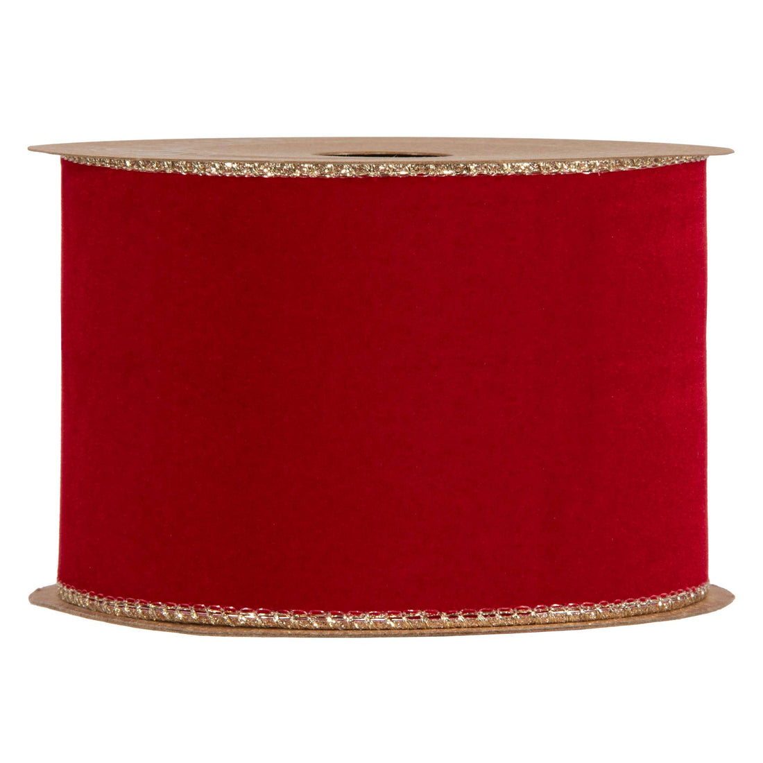 Piovaccari Ruban Double Sides Velvet & Glitter Rouge 63 mm x 10 m – Ruban de Noël en Velours et Paillettes pour Sapin de Noël, Nœuds et Emballages Cadeaux