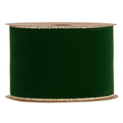 Piovaccari Ruban Double Sides Velvet & Glitter Vert Foncé 63 mm x 10 m – Ruban de Noël en Velours et Paillettes pour Sapin de Noël, Nœuds et Emballages Cadeaux