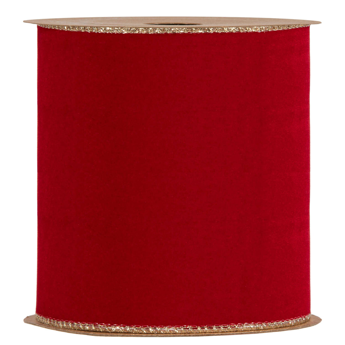 Piovaccari Ruban Double Sides Velvet & Glitter Rouge 100 mm x 10 m – Ruban de Noël en Velours et Paillettes pour Sapin de Noël, Nœuds et Emballages Cadeaux