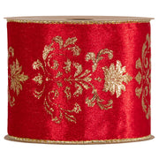 Piovaccari Ruban Lilibeth Rouge 100 mm x 10 m – Ruban décoratif de Noël pour sapin, noeuds et paquets cadeaux