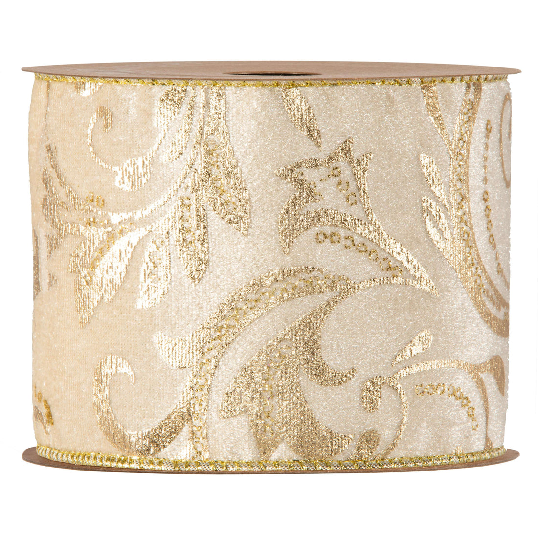 Piovaccari Ruban Velours d’Orient 100 mm x 10 m – Ruban décoratif de Noël pour sapin, nœuds et paquets cadeaux