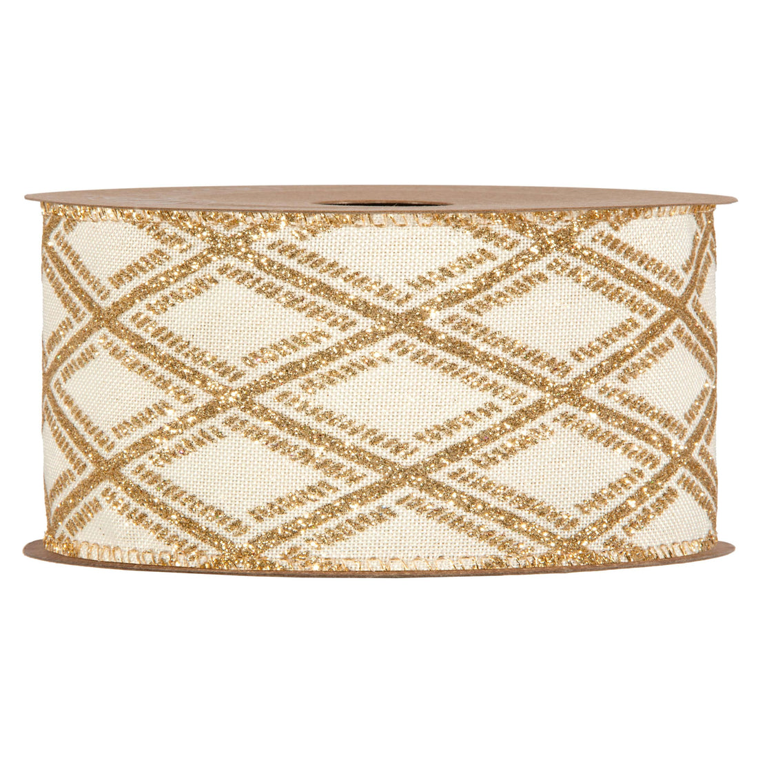 Piovaccari Nastro Rhombus 63 mm x 10 m – Nastro Decorativo Natalizio con Motivo a Rombi per Albero di Natale, Fiocchi e Confezioni Regalo