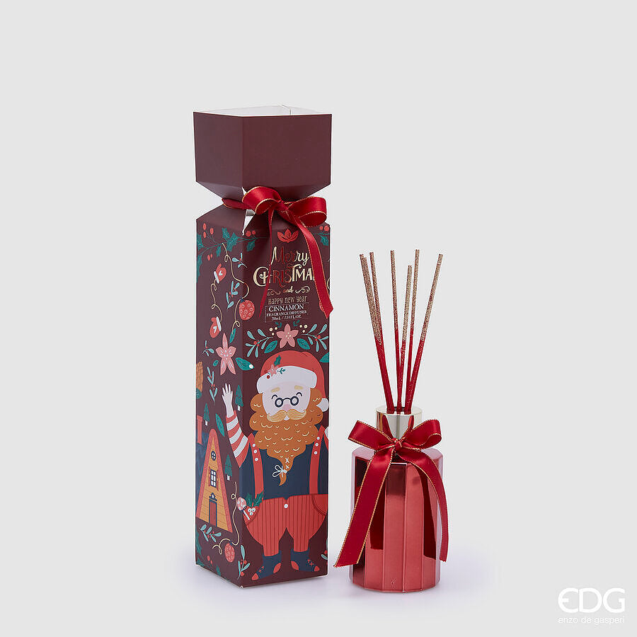 EDG Enzo De Gasperi Profumatore Natalizio Bottiglia Joyful Cinnamon 210 ml – Diffusore di Fragranza per Ambiente