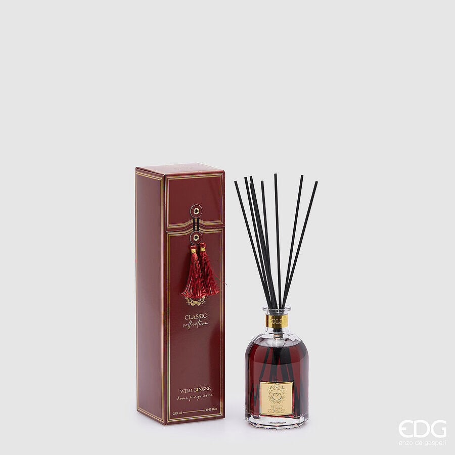 Diffuseur d'huiles essentielles EDG Enzo De Gasperi Classic Bottle 250 ml H 14 cm P 8,5 cm Gingembre sauvage