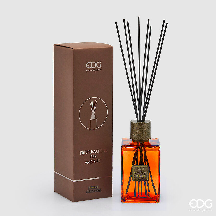 edg enzo de gasperi edg enzo de gasperi profumatore bottiglia quadrata 1 200 ml h 22 cm cinnamon scatola regalo ean 8059824483157