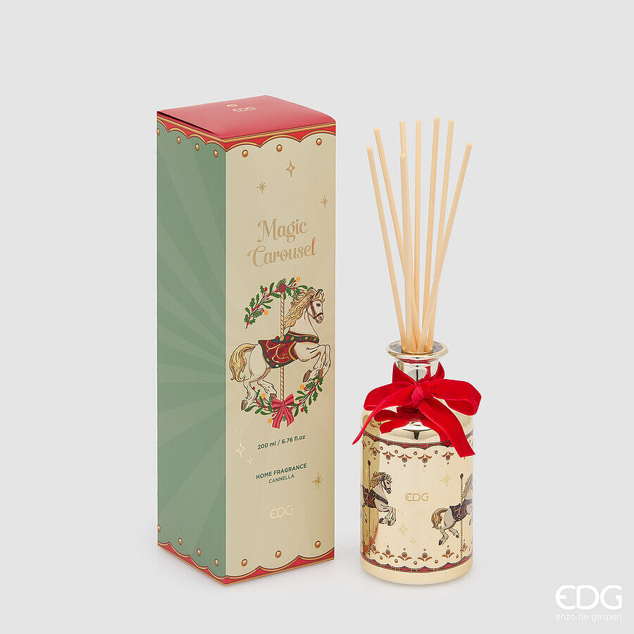 EDG Enzo De Gasperi Diffuseur Natalizio Flacon 200 ml H15 Ø8 cm Cannelle – Diffuseur d'Ambiance