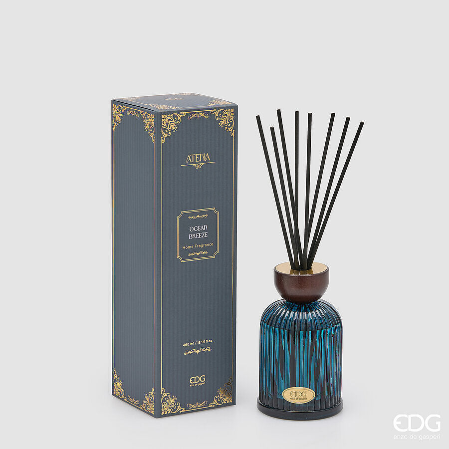 EDG Enzo De Gasperi Diffuseur Bouteille Atena Ocean Breeze 460 ml H16 Ø9 cm – Parfum d'Ambiance