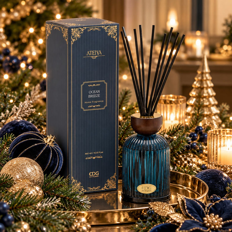 EDG Enzo De Gasperi Diffuseur Bouteille Atena Ocean Breeze 460 ml H16 Ø9 cm – Parfum d'Ambiance
