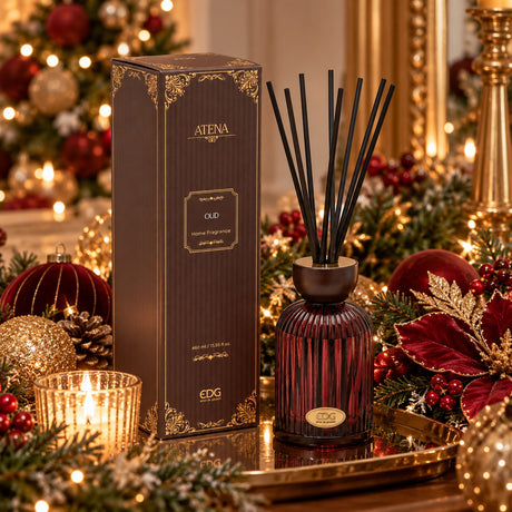 EDG Enzo De Gasperi Diffuseur Bouteille Atena OUD 460 ml H16 Ø9 cm – Parfum d'Ambiance