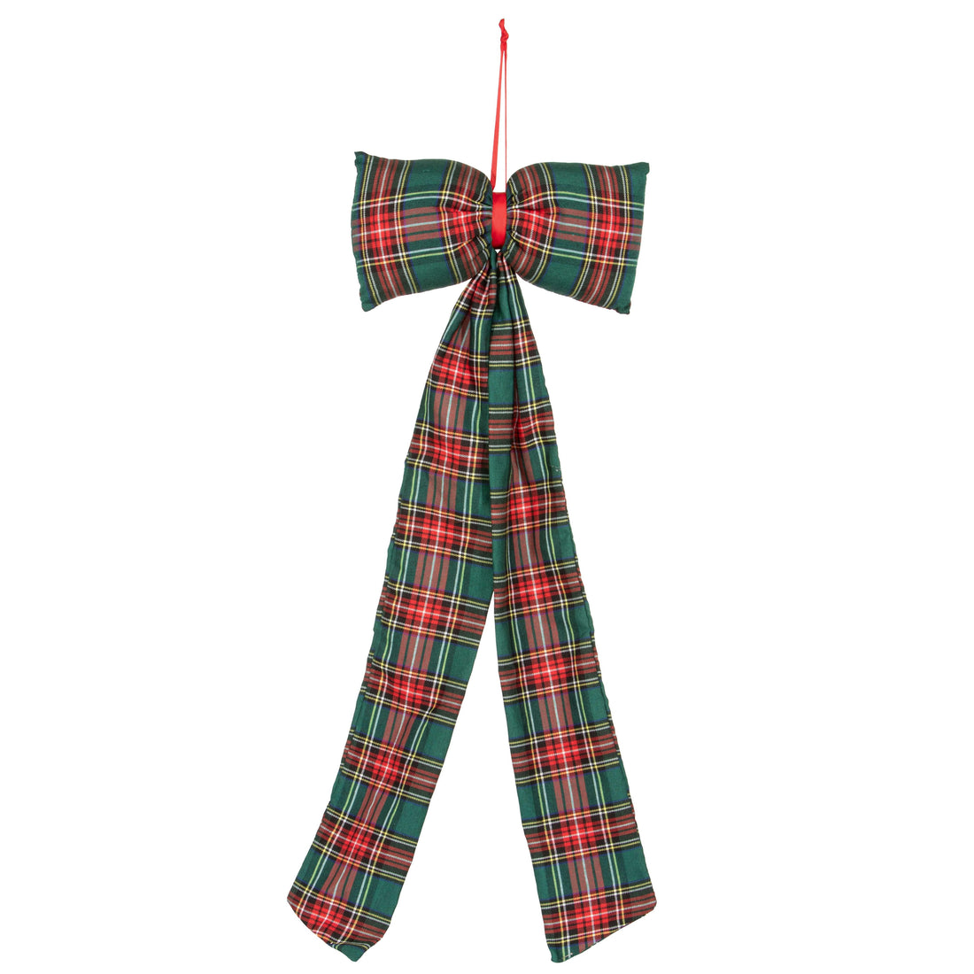 Piovaccari Scottish Bow Nœud de Noël Écossais Vert Foncé 30xH80 cm – Nœud Décoratif pour Sapin de Noël, Portes, Guirlandes et Décorations de Noël