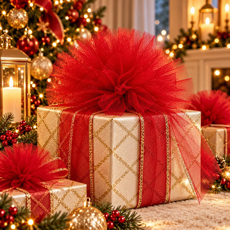 Piovaccari Pompon Rouge Ø40 cm – Décoration de Noël pour Sapin de Noël, Ornements, Fêtes et Installations Décoratives