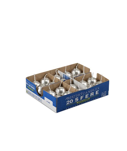 Bougies sphère Cereria Di Giorgio Ø 3 cm (20 pcs) - Argent