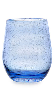 Verre à bulles bleu délavé 300 ml, lot de 6