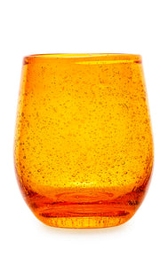 Lot de 6 verres à bulles orange délavés 300 ml