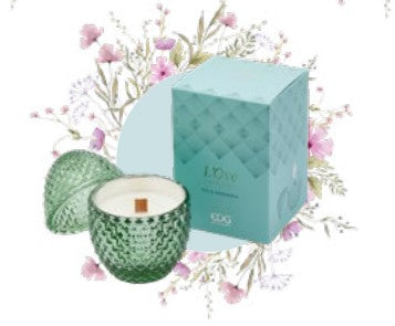 EDG Enzo De Gasperi L'Ove Bougie en forme d'œuf avec parfum H 12 cm P 8 cm Figue et gardénia