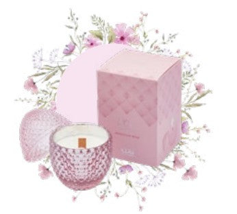 Bougie parfumée en forme d'œuf EDG Enzo De Gasperi L'Ove, H 12 cm, P 8 cm, Rose du Maroc