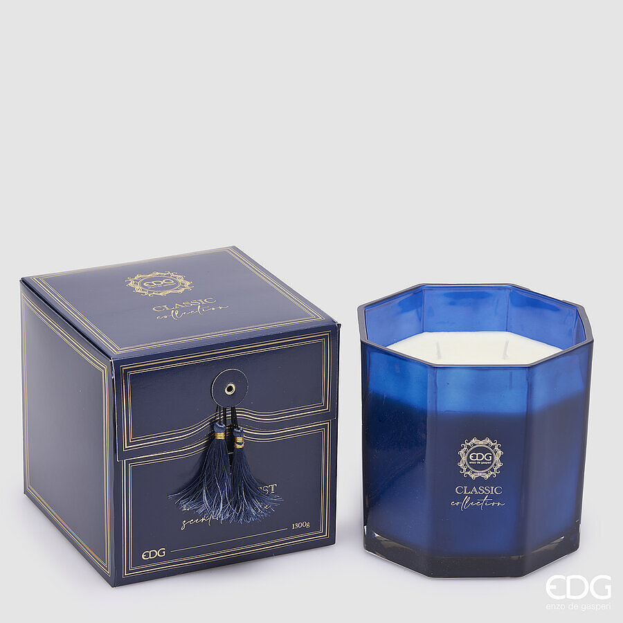 Bougie parfumée classique EDG Enzo De Gasperi H 15,5 cm P 15,5 cm Forêt-Noire