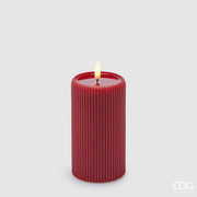 Bougie LED Lounge EDG Enzo De Gasperi Snot H 13 cm P 7,5 cm Rouge