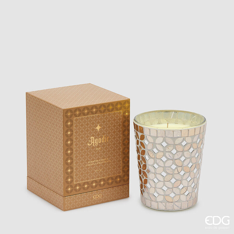 edg enzo de gasperi edg enzo de gasperi candela agadir con profumo 900 gr h 16 cm d 13 cm oud ean 8059824465030