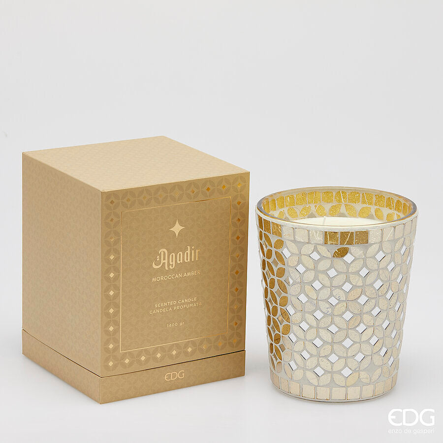 edg enzo de gasperi edg enzo de gasperi candela agadir con profumo 1 400 gr h 18 cm d 16 cm ambra marocchina ean 8059824465177