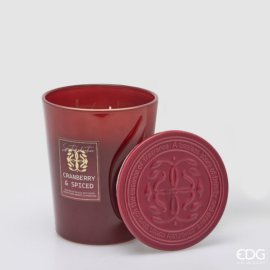 EDG Enzo De Gasperi Bougie Symbol Parfumée Honeyed Apple Cider H16 Ø13 cm – Idée Cadeau Noël