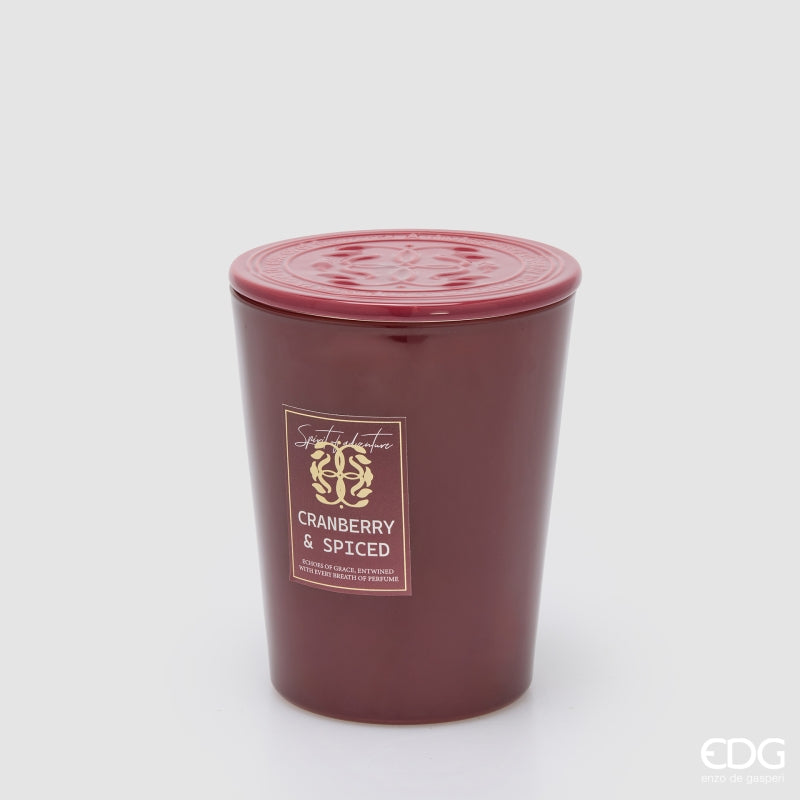 EDG Enzo De Gasperi Bougie Symbol Parfumée Honeyed Apple Cider H16 Ø13 cm – Idée Cadeau Noël